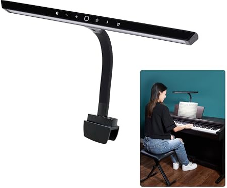 AETEE Piano Lights for Digital Piano and Grand Piano Professional Led Clip lamp Piano Lamps for Sheet Music Eye-Care 5 Levels Color Temperatures 5 Levels Dimming