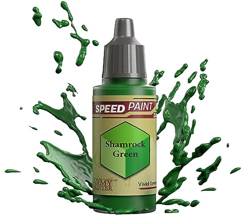 The Army Painter Speedpaint Shamrock Green 2.0, Single Acrylic Paint 18ml One-coat Painting Soloution For Fantasy Tabletop Miniatures Like Warhammer 40k and Dungeons And Dragons Figures