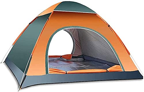 RajoNN Campingzelt Zelt, Strandzelt, vollautomatisch, Geschwindigkeit, offenes Feld, zusammenklappbar, Camping-Schatten, regenfest, Wandern, Angeln, Farbe: Orange, Größe: 200 x 200 x 120 cm