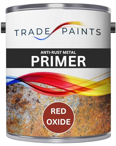 Anti-Rust Metal Primer - Red Oxide - Anti Corrosive - Preventing Rust - Suitable for Garden Furniture, Gates & Railings - 9m2 Coverage per Litre - 1 Litre