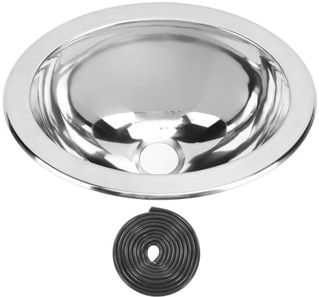 Jiawu Edelstahl-Küchenspüle, Einzelbecken-Barspüle, Einbauwaschbecken für Wohnmobile, Ovales Waschbecken für Boot, Wohnwagen, Wäscherei, Badezimmer, Arbeitsplatz, Außenküche