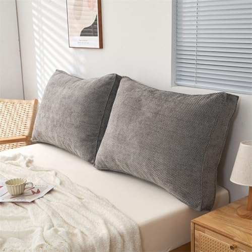 Hoowarm Cuscini Schienale Letto E Divano Cuscino Testiera Letto Singolo/Matrimoniale Removibile Cuscino da Parete Supporto Lombare Cuscino Schienale Cuscino per Testiera Divano(B,80x50/31x19in(1pc))