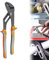 Wasserrohrzangen,Rohrzange,Zange,200mm,klein,7 Verstellbares mit Rutschhemmend Griffe, Kohlenstoffstahl, für Klempnerarbeiten, Autoreparaturen, Heizungsreparaturen