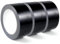Sancen Lot de 3 Rubans Adhésifs en toile Resistant Scotch Noir 210 mic x 50 mm x 105m, Gaffer Noir,Ruban Adhésif Americain de Réparation d'étanchéité,heavy duty duct tape black