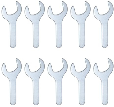 QUARKZMAN 10 stycken små skiftnycklar, öppen ringnyckel 26 x 100 x 2,8 mm metrisk U-formad enkel supertunn platt huvud förzinkningsnyckel för bilreparation möbelmontering