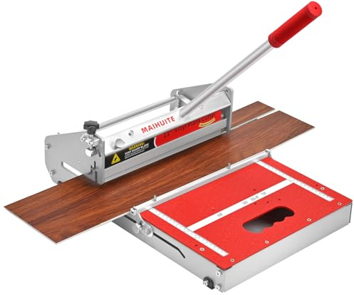 MAIHUITE 10mm Thick Floor Cutter - 13 Pro Vinyl Floor Cutter for LVP, LVT, WPC, SPC, PVC, VCT, Rigid Core Vinyl Flooring - Honing Stone Included - Manual Operation, No Electricity, No Noise