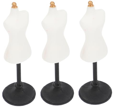 Kisangel 3pièces Mannequin Miniature pour Maison de Poupée Support de Couture Réaliste Présentoir à Vêtements Petit pour Accessoires de Photo