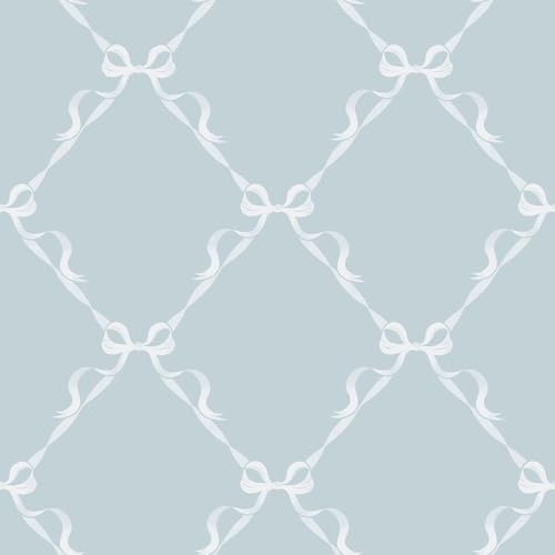 Holden Storybook Tied with a Bow Cute Minimalistic Kids Wallpaper Perfect for Children's Bedrooms, Nurseries, Playrooms Baby Girls' Wallcovering Soft Pale Blue (14030)