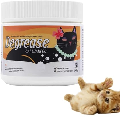 Shampoo per gatti senza peli, crema sgrassante per gatti | 500 G sapone crema idratante per bambini gatti, cura quotidiana per nero, coda e orecchie, igiene del bagno
