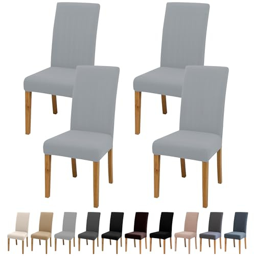 MRGSDL Fundas Sillas Comedor Pack 4, Fundas sillas Ajustables, Lavables