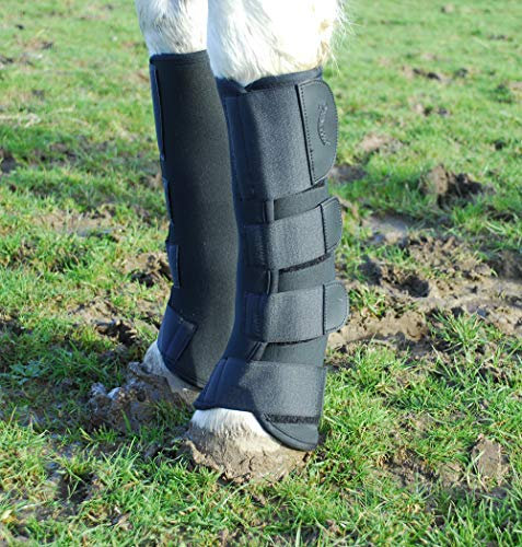 Rhinegold Breathable Neoprene Turnout Boots-Cob-Black