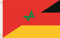 U24 Flagge Fahne Marokko-Deutschland 90 x 150 cm