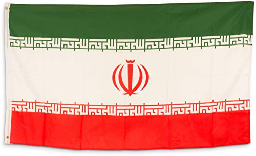 SCAMODA Bundes- und Länderflagge aus wetterfestem Material mit Metallösen, Outdoor Fahne & Flagge (Iran) 150x90cm