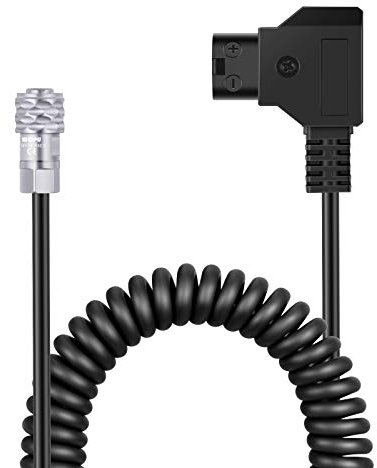 Neewer D-Tap vers BMPCC Câble d'alimentation Enroulé 4K/6K Compatible avec Blackmagic Pocket Cinema Camera 4K/6K Or Mount V Mount Batterie Weipu 2 Broches Femelle vers P Tap, 40,64-127cm de Longueur