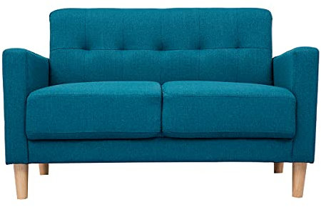 Miliboo 2-er Designer-Sofa Moon entenblau