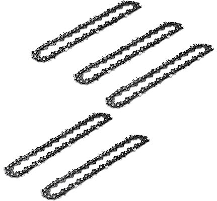 5 Stücke Sägeketten 8 Zoll Kettensäge Kette, 1/4 1,2mm 45 Gliederkette Universal-Kette für Kompatibel mit allen 8 Mini Kettensäge für Gartenbau Landwirtschaft, Baumschnitt