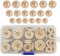 WANYI 80 Stück Holzknöpfe 15mm 20mm 25mm Runde Knöpfe Holz Kinder Natur Kinderknöpfe Babyknöpfe mit 2 Loch für DIY Nähen Babysachen Strickjacken Strickwolle (A)