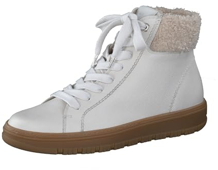Paul Green Zapatillas altas para mujer con ancho relax y plantilla intercambiable, zapatillas bajas para mujer, forro cálido, Offwhite 02x, 40.5 EU