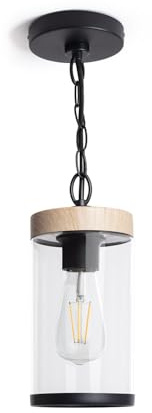 LEDKIA LIGHTING Lámpara Colgante Exterior Silphco Marrón claro E27