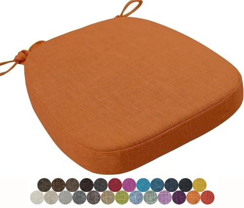 seokor Chair Cushion Kitchen, Memory Foam Chair Pads, 40x38/43x40/43x42cm with Ties Non-Slip Chair Pads，Outdoor Indoor Seat Cushion for Dining Office Garden Chair(Color14,40x38x8cm)