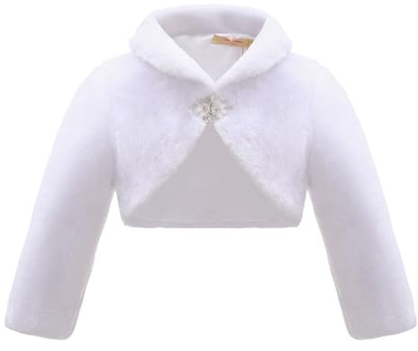 Mini Mart Online Limited Cardigan boléro pour fille Cardi blanc/ivoire - 4-13 ans
