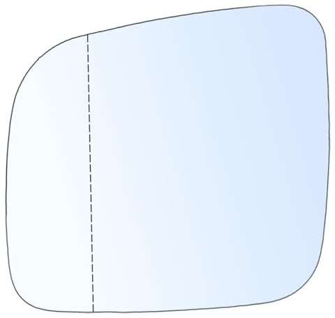 Suysion Cristal de Espejo Retrovisor Izquierdo Calefactable de Repuesto para VW T5 2003-2009, Caddy 2004-2015, Espejo Exterior Convexo para Marcha Atrás