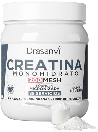 Creatina Monohidratada en Polvo 300g | 100% Creatina Pura Micronizada 200 Mesh | Sin Sabor, Vegana y Sin Aditivos | 88 Servicios de 3g | Suplemento para Fuerza, Energía y Rendimiento Muscular