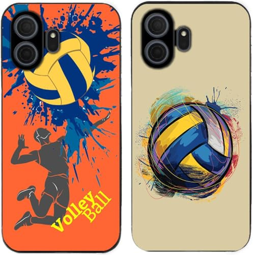 Fodral för TCL NxtPaper 70 Pro 5G, cool volleyboll tryckt hållbar nedbrytbar TPU silikongel tunn baksida telefonfodral, 2 st per paket