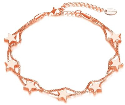 Philip Jones Rose Gold Plated Star Bracelet
