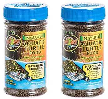 Zoo Med Natural Aquatic Turtle Food - Hatchling Formula (Pellets) 1.9 oz - Pack of 2