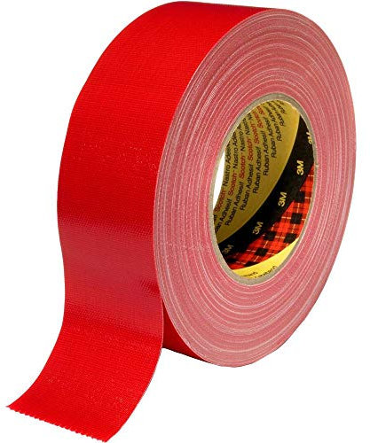 3M 389R100 - Nastro adesivo in tessuto, 50 m x 10 cm, colore: Rosso
