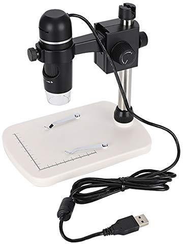 Microscopio digitale, microscopio elettronico 300x 5MP Microscopio digitale professionale HD USB Misurazione LED + supporto per valutatore, studenti, fabbrica