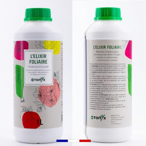 BioTonyx - Engrais Liquide Biologique Croissance Foliaire Elixir FOLIAIRE - Développement des Feuilles pour Une Meilleure Photosynthèse - Made in France & UAB – 1L