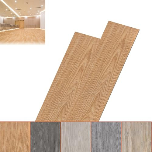 ACXIN Pavimenti in PVC Autoadesivi 91,44 x 15,24 x 0,2 cm, 18 Pezzi per 2,5 m², Clic per Vinile Laminato Effetto Legno (Warm Oak)