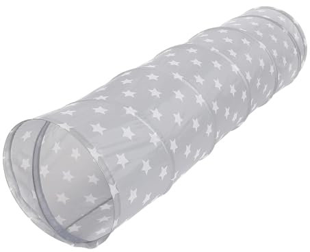 Relsy Grey Pop Up Tunnel, 180cm Length 45cm Diameter, Starry Design Play Tent for Kids, Ages 3+ (Unisex)