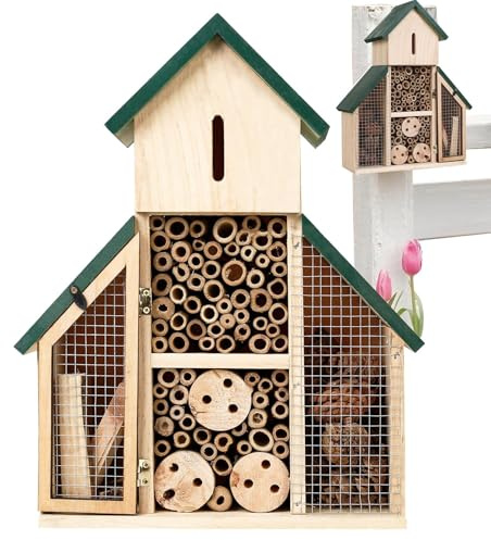 Maison des coccinelles - Hôtel de suspendu en bois - Maison décorative multi-habitat pour patio, abri de jardin pour coccinelles, chrysopes et abeilles