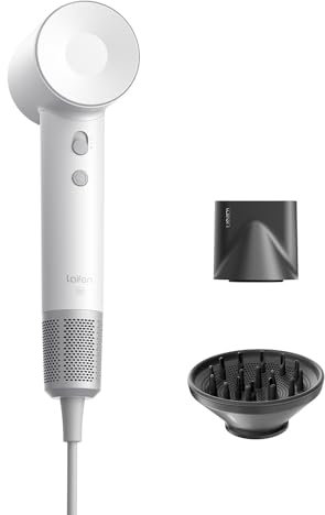 Laifen SE Haartrockner mit 200 Millionen negativen Ionen und Bürstenlosemstenlosem Motor mit 105.000 U/min. Leistungsstarker, schneller und leiser Haartrockner mit magnetischem Zubehör(Weiß