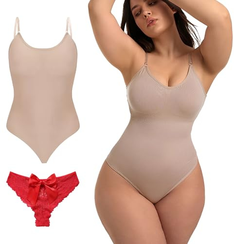 Body Contenitivo Modellante Perizoma - Body Donna Intimo Contenitivo Pancia - Shapewear Bodysuit Sgambato e Snellente con Slip
