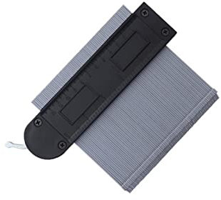 LYVQZPWLR Medición de contorno, Calibre de contorno, plantilla de calibre de perfil autoblocante Escala de curvatura Colocación de baldosas Laminado Modelado de bordes Madera Medida(Dark Gray,5 inch)