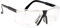 Safety Glasses Over Goggles Protection Adjustable Wraparound Lenses Eyewear Over Glasses Anti Fog Scratch Resistant for Women Men Work DIY Construction Woodworking Outdoor Use(Transparent Black)