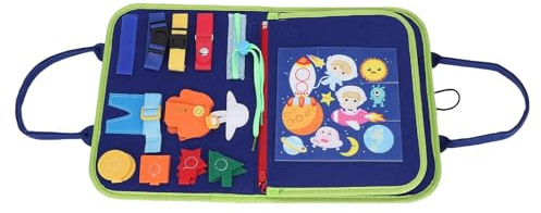 NOENNULL Feel Sensory Activity Board per i più Piccoli - Giocattolo Educativo per le abilità Motorie, Giocattoli da Viaggio per Bambini