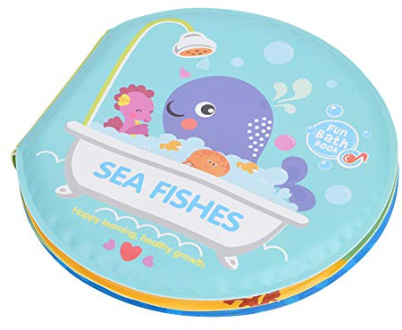 Libro da bagno impermeabile Giocattoli per l'apprendimento precoce del bambino Divertenti libri di stoffa per cartoni animati Gioco sensoriale educativo per neonati Materiale EVA (Oceano)