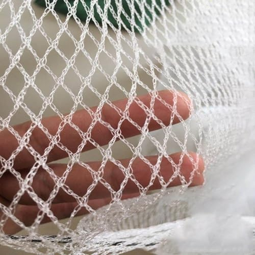 Kraftigt fågelnät för hagel – trädgårdsväxter frukt tomatbur grönsaker upphöjda sängskydd, HDPE dammnät fint nät för löv, vit 5 mm (12 x 12 m)
