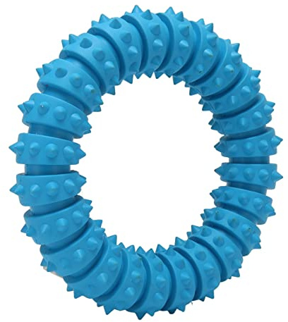 KIMISS Anillo de Espina de Duradero, Juguete de Goma Suave, Mordida Resistente, Círculo Interactivo para Masticar para Perros Medianos y Grandes