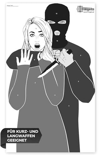 Große Zielscheiben Hostage Target / 53 x 84 cm/Papier 120g/m² (100 Stück)