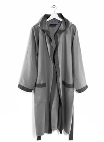 Caleffi - Accappatoio Uomo Donna Microfibra Morbido Leggero Assorbente Accappatoio Donna Uomo Rapida Asciugatura, Accappatoio Microfibra Cappuccio Tasche Cintura con Passanti e Gancio + Bag Coordinata