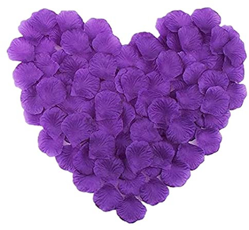 SHATCHI 200pcs Dark Purple Silk Rose Petals Mother’s Day Wedding Confetti Anniversary Table Decorations Christening Flowers Scatter SHATCHI