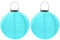Lampions Solar Außen,Himmel 2 Stücke Solar LED Laterne Wasserdicht Nylon Hängende Gartenlaterne 20cm Solar Beleuchtung für Garten, Hof, Terrasse, Hochzeit, Halloween Fest Deko (leicht blau)