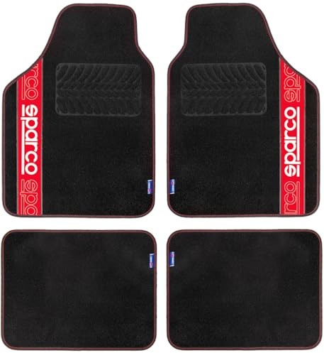 sparco Alfombra F510 Negra/Roja Moqueta