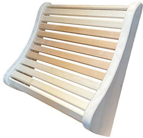 KELUNIS Holz Sauna Kopfstütze, Ergonomische S-Form Rückenlehne, Komfortables Design, Perfekt zum Entspannen, Ideal für Heizräume und Spas